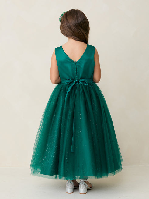 Girls Illusion Sweetheart Neckline Lace Special Occasion Dress, Sizes 2-18